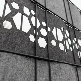 zaun|zu® Sichtschutzstreifen 2,55 m Anthrazitgrau Vlies