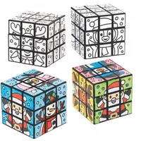 Baker Ross Weihnachtliche Puzzlewürfel zum Ausmalen Bastelrohling 4er Pack