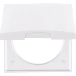 Berker 918282509 Rahmen mit Klappdeckel, Integro Flow/Pure, polarweiß glänzend