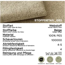 xonox Eckcouch Webstoff 2-Sitzer Beige