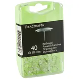 Exacompta 14032E 40er Pack Reißnägel Ø10mm in Kunststoffbox glasklar