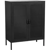 [en.casa] Sideboard Falköping 80 x 101,5 x 40 cm Schwarz