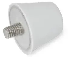 Silikon-Anschlagpuffer mit Schraube, Edelstahl (256-50-M10-12-55-GR)