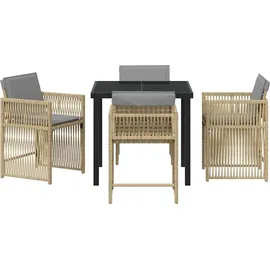 vidaXL Garten Essgruppe 5-tlg. Beige