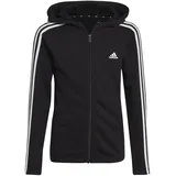 Adidas Essentials 3-Streifen Full-Zip Kapuzenjacke Black / White 140