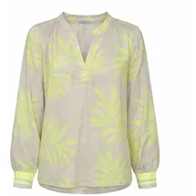 Emily van den Bergh Shirtbluse Gelb/Grün 38