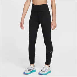 Nike One Dri-FIT Tights Mädchen 010 black/white L 146-156 cm