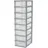 Iris Ohyama Iris Ohyama, Kunststoff Schubladenbox mit 8 flachen Schubladen, Grau, Easy-Pull-System, A4, A5 & A6 Format, Schreibtisch Organizer für Büro, Schule, Schreibwaren, BPA-frei, Schubladenschrank, OCH-2008
