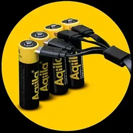 aqiila Akku USB-C® Akku Li-Ion 2000 mAh 1.5 V 4 St.