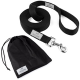 BedDog Hundeleine Hundeleine TYSON mit Aufbewahrungsbeutel und Handschlaufe schwarz 5m-25mm