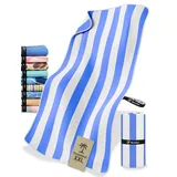 NirvanaShape Strandtuch XXL - Strandhandtuch mit über 32 Strand-Muster - schnelltrocknende Mikrofaser Badetuch, Microfaser Handtuch, Badehandtuch - 200 x 90 cm