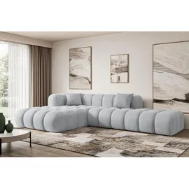 altdecor Ecksofa in L-Form Corner Sofa Bett Eckcouch Couch Wohnlandschaft Cauchsofa Olea-L2-309x190x70 cm Grau