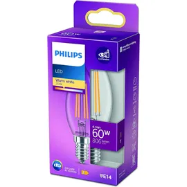 Philips LED-Leuchtmittel E14 Kerzenform 6,5 W 806 lm 9,7 x 3,5 cm (H x Ø)