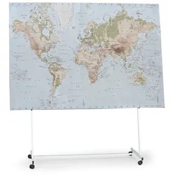 Mobiler Whiteboard-Ständer aus Metall, 800 - 1400 x 680 x 1520 mm