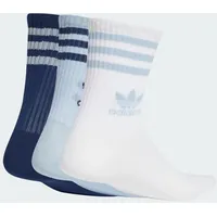 Adidas Mid Cut Crew Socken, 3 Paar - Wonder Blue / Night Indigo / White - 37-39