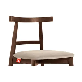 Konsimo Holzstuhl LILIO creme 2er Set