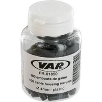 VAR Plastic Kabelendhülse 100 Einheiten - Black - 4