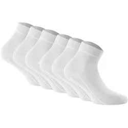 Sneakersocken ROHNER SOCKS "Socken Sneaker Plus 3er Pack 6er Pack", Damen, Gr. 43-46, weiß, Obermaterial: 75% Baumwolle CO. 23% Polyamid PA. 2% Elasthan EL., Socken Sneakersocken