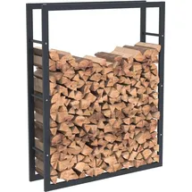BC-ELEC Holzablage Stahl 125 x 100 x 25 cm Schwarz