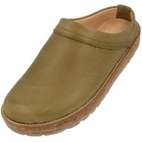 HAFLINGER Travel-Classic Eleganter Clog aus Leder mit Eva-Sohle Oliv (Birmania 713), Gr. 47 - 47 EU