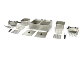 MAXIMA Gastro Fritteuse 2 x 6 l Edelstahl