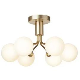 nuura aps Apiales 6 Deckenlampe, messing/opal, Ø 50 cm, 6.flg. - Wohnzimmer - 29