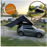 TZIpower Dachzelt Autodachzelt Aluminium Hardcase Dachzelt Auto Camping LED Dachträger, Personen: 3 (1 tlg) grau
