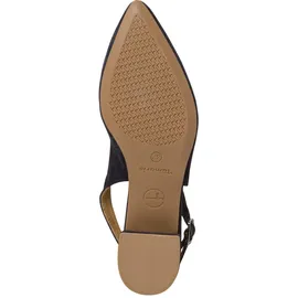 TAMARIS Damen Sling Pump mit Blockabsatz Leder, blau, 37 EU