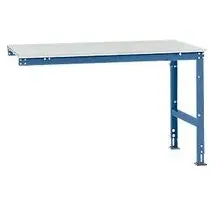 Manuflex Ansatztisch UNIVERSAL Standard, Tischplatte Kunststoff, 1500x1000, brillantblau
