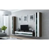 99rooms Vago New III Wohnwand Latte Weiß