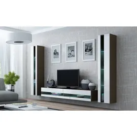 99rooms Vago New III Wohnwand Latte Weiß