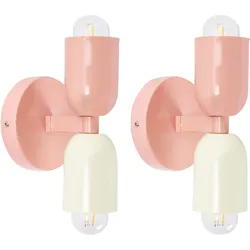 Wandlampe 2er Set TOPI Metall Pastellrosa