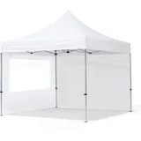 TOOLPORT Faltpavillon Economy 3 x 3 m inkl. 2 Seitenteile weiß 59017