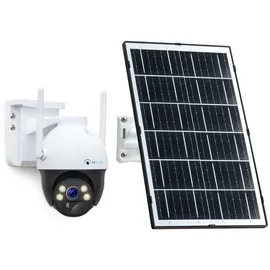 LuVision 4G LTE PTZ Solar Überwachungskamera 4MP Weiß