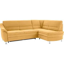 sit&more Ecksofa SIT & MORE "Cardoso L-Form", gelb (senf), B:250cm H:90cm T:175cm, Luxus-Microfaser (90% Polyester, 10% Polyamid);Flachgewebe (100% Polyester);Struktur (100% Polyester), Sofas, Ecksofa, mit Federkern, wahlweise mit Bettfunktion und Schubkasten