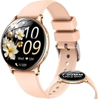 Smartwatch für Damen mit Telefonfunktion, Sportuhr: Herzfrequenzmesser, Schlafüberwachung, Schrittzähler, über 100 Sportmodi, wasserdicht