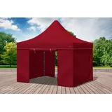 Faltpavillon Faltzelt Pavillon 3x3m Bordeaux Gartenzelt Klappzelt Wasserdicht