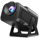 XGODY Tragbarer Projektor Mini-Beamer (10000 lm, 8000:1, 3840 x 2160 px px, 180-Grad-Winkel, 130-Zoll-Display HDMI USB) schwarz