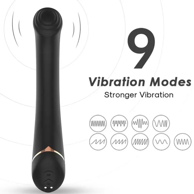 ARMONY - Vibrator mit flexiblem Kopf aus Silikon Schwarz