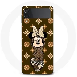 Hülle Samsung Galaxy Z Flip4 Minnie Disney Lv braun