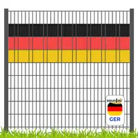 zaunzu Sichtschutz Deutschland für Doppelstabmatten Volle Streifenbreite GELOCHT