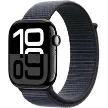 Apple Watch Series 10 GPS + Cellular 42 mm Aluminiumgehäuse diamantschwarz Sport Loop tinte