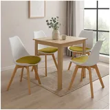 Hti-Living Stuhl Atlanta Weiß, Velvet Curry