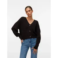 Vero Moda Strickjacke VMLEA LS V-NECK CUFF CARDIGAN schwarz S (36)