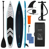 SereneLife SUP Board Aufblasbar Set – Stand Up Paddling Board mit Zubehör und rutschfestem Eva-Deck für See, Fluss, Touring, Yoga und Freizeit