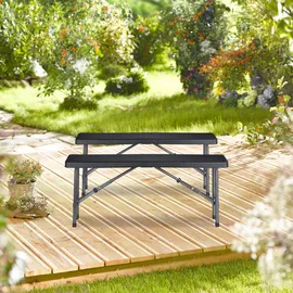 Relaxdays Bierbank 100 x 42 x 25 cm Schwarz