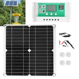 Solarmodul-set Mit Laderegler – Flexibles Monokristallines Modul, 40 W, 18 V – Schutzart Ip65 – Zwei Usb-anschlüsse, 5 V, 2 A