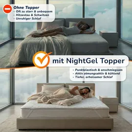 MSS e.K. NightGel Matratzenauflage 160 x 200 cm weiß