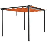 MCW Pergola, Orange, Metall, 400x240x300 cm, Sonnen- & Sichtschutz, Pavillons & Pergolas, Pergolas
