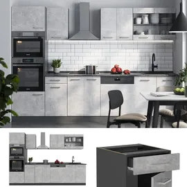 Vicco Küchenzeile R-Line 300 cm Grau